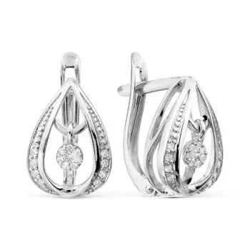 Серьги с бриллиантами Линии Любви