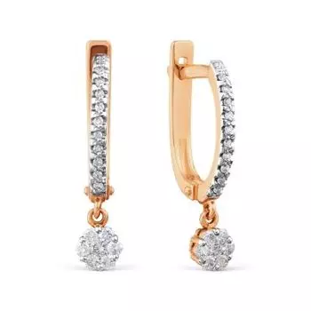 Серьги с бриллиантами Линии Любви