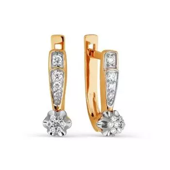 Серьги с бриллиантами Линии Любви