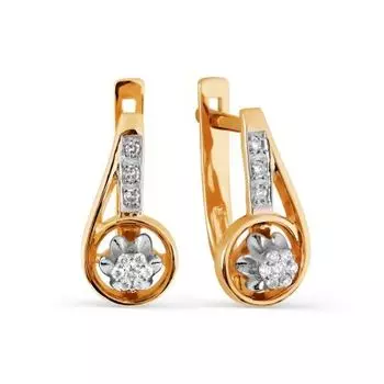 Серьги с бриллиантами Линии Любви