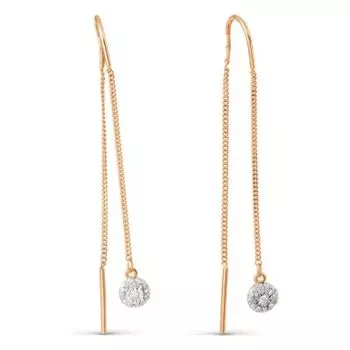 Серьги с бриллиантами Линии Любви