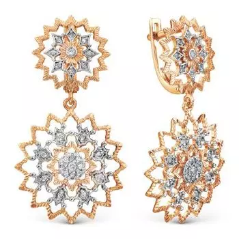 Серьги с бриллиантами Линии Любви