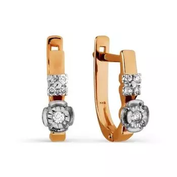 Серьги с бриллиантами Линии Любви