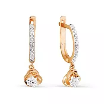 Серьги с бриллиантами Линии Любви