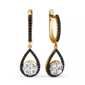 Серьги с бриллиантами Линии Любви