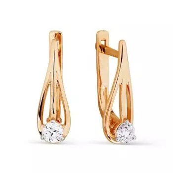 Серьги с бриллиантами Линии Любви