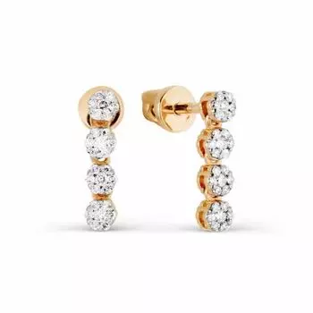 Серьги с бриллиантами Линии Любви