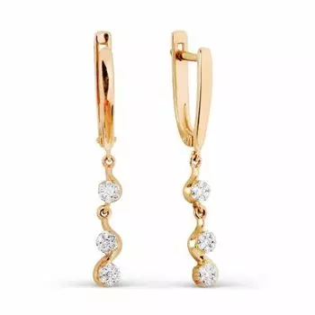 Серьги с бриллиантами Линии Любви