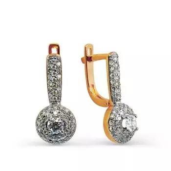 Серьги с бриллиантами Линии Любви