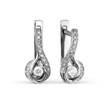 Серьги с бриллиантами Линии Любви