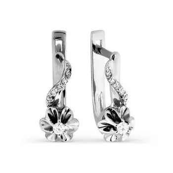 Серьги с бриллиантами Линии Любви