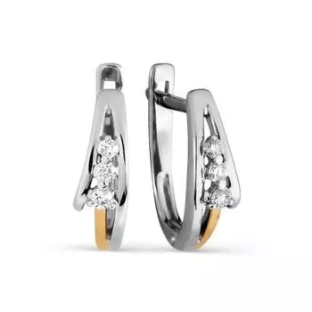 Серьги с бриллиантами Линии Любви