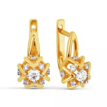 Серьги с бриллиантами Линии Любви