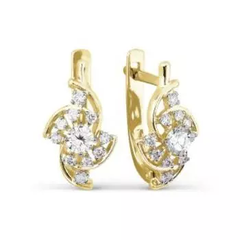 Серьги с бриллиантами Линии Любви