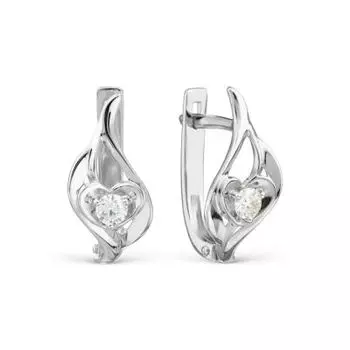 Серьги с бриллиантами Линии Любви