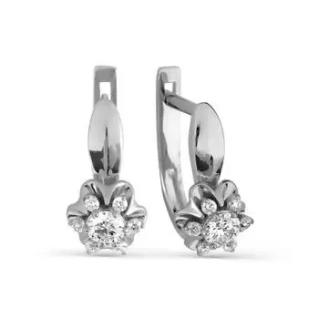 Серьги с бриллиантами Линии Любви