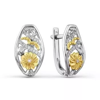 Серьги с бриллиантами Линии Любви