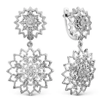 Серьги с бриллиантами Линии Любви