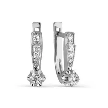 Серьги с бриллиантами Линии Любви