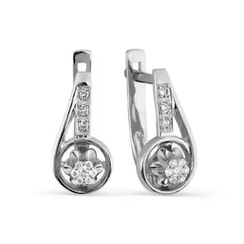 Серьги с бриллиантами Линии Любви