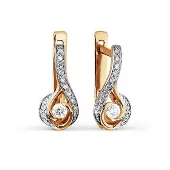 Серьги с бриллиантами Линии Любви