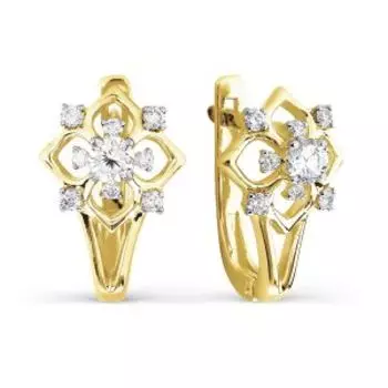 Серьги с бриллиантами Линии Любви