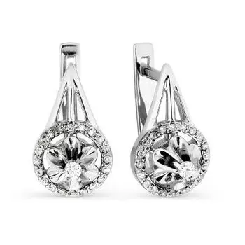 Серьги с бриллиантами Линии Любви