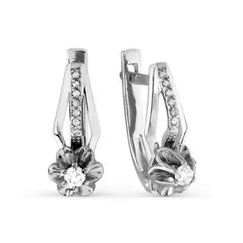 Серьги с бриллиантами Линии Любви