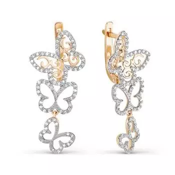 Серьги с бриллиантами Линии Любви