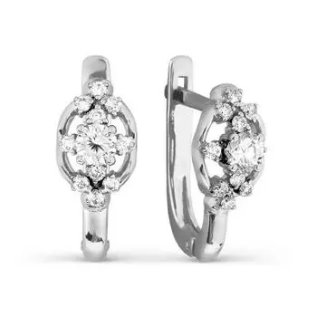 Серьги с бриллиантами Линии Любви