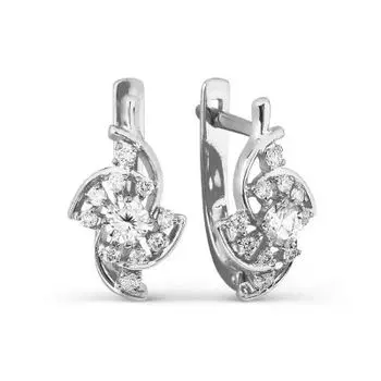 Серьги с бриллиантами Линии Любви