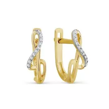 Серьги с бриллиантами Линии Любви