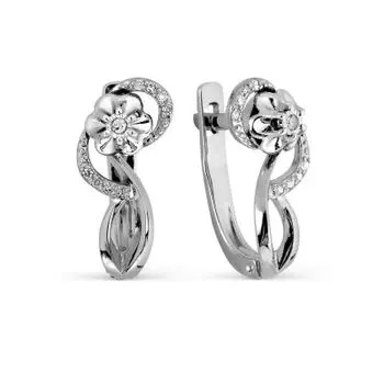 Серьги с бриллиантами Линии Любви