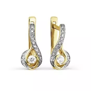 Серьги с бриллиантами Линии Любви