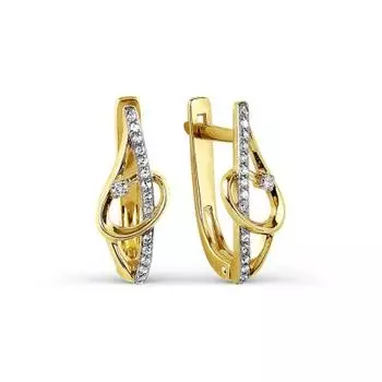 Серьги с бриллиантами Линии Любви