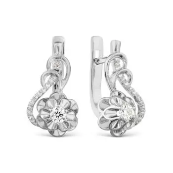 Серьги с бриллиантами Линии Любви