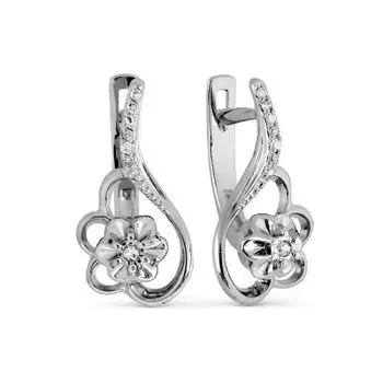 Серьги с бриллиантами Линии Любви