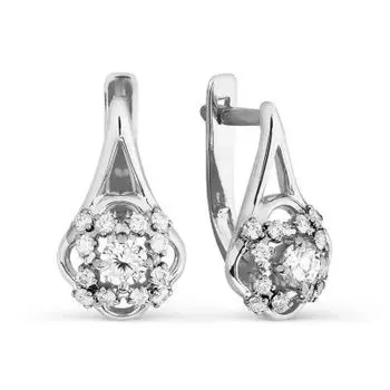 Серьги с бриллиантами Линии Любви