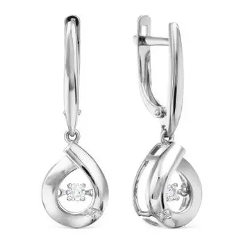 Серьги с бриллиантами Линии Любви