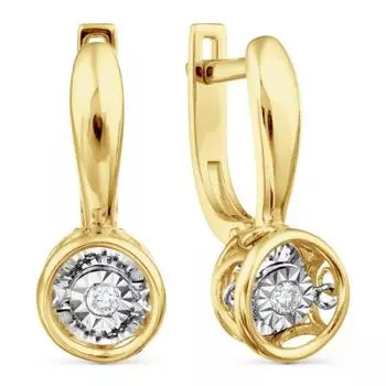 Серьги с бриллиантами Линии Любви