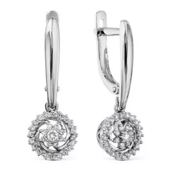 Серьги с бриллиантами Линии Любви