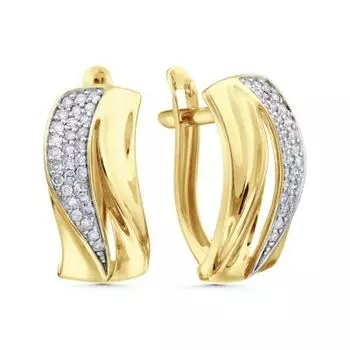 Серьги с бриллиантами Линии Любви