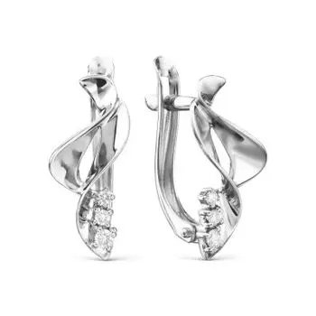 Серьги с бриллиантами Линии Любви