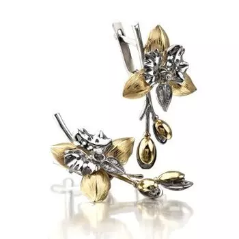 Серьги с бриллиантами Линии Любви