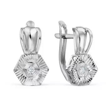 Серьги с бриллиантами Линии Любви