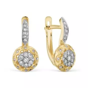 Серьги с бриллиантами Линии Любви