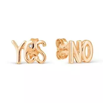 Серьги с бриллиантом Линии Любви