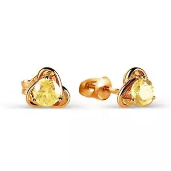 Серьги с цитринами Линии Любви