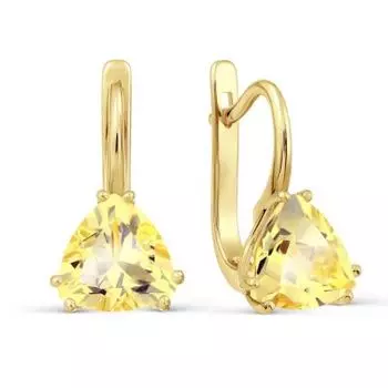 Серьги с цитринами Линии Любви