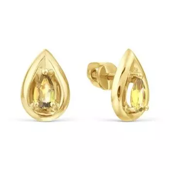 Серьги с цитринами Линии Любви